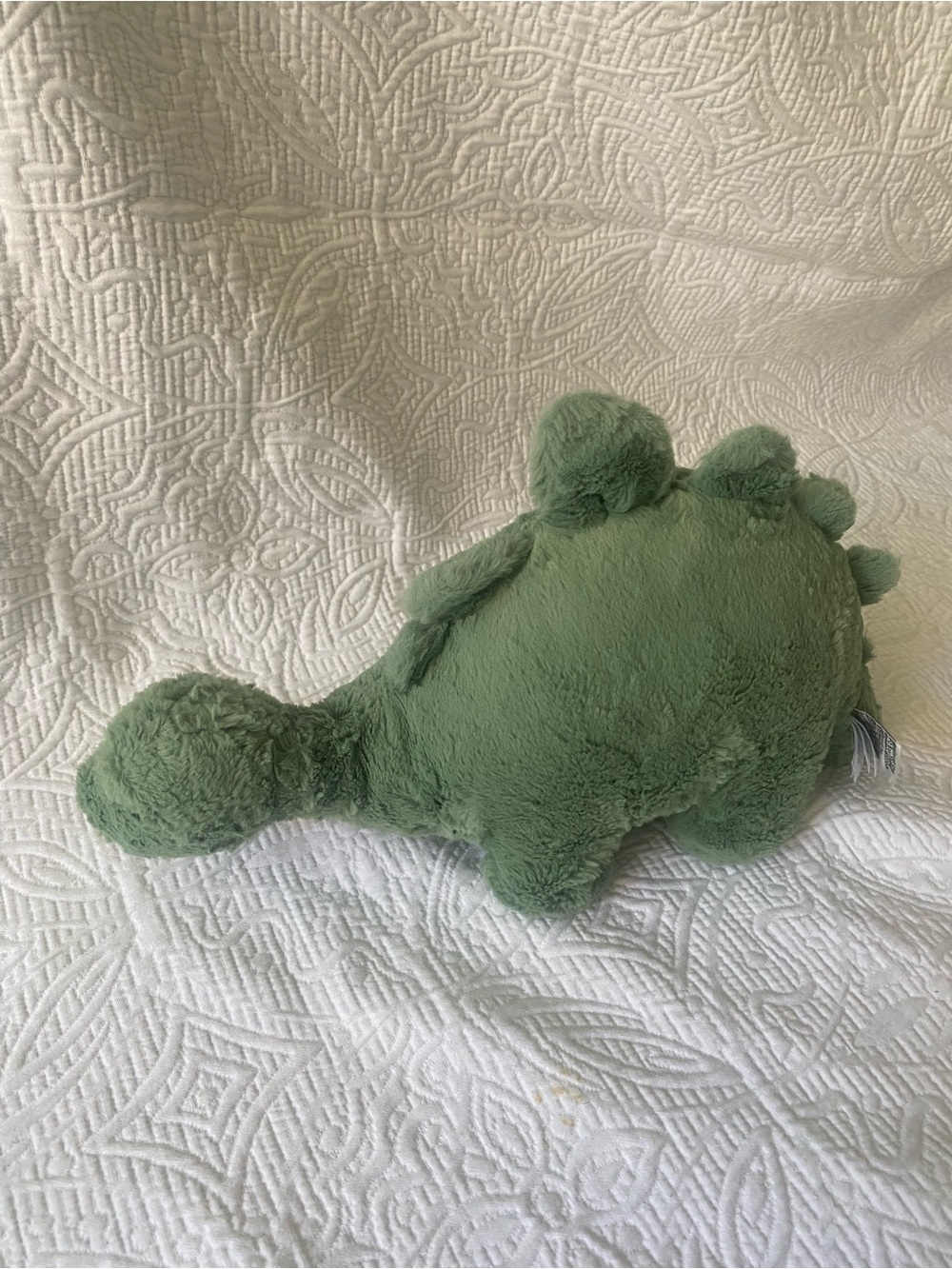 Plush Green Dinosaur Pet Toy - Soft Reptile Plushie